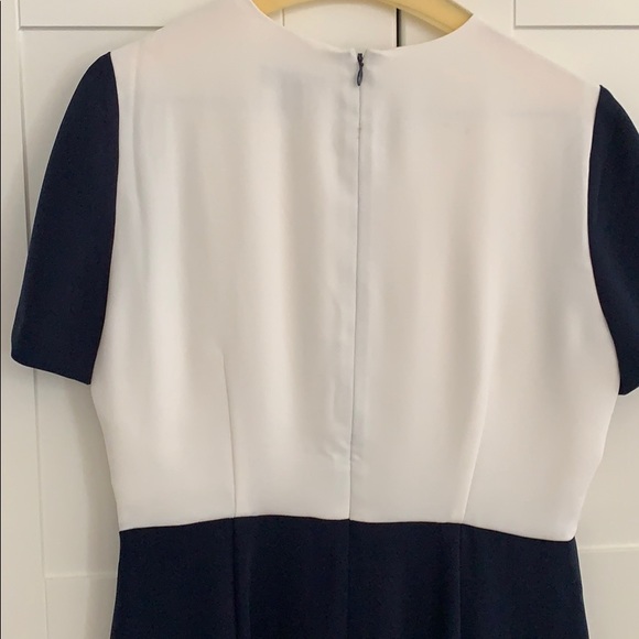 J. Crew White and Navy dress - Picture 2 of 3